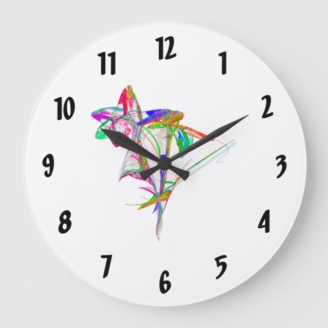 Grande Horloge Ronde Fractale - Fleur et bourgeon (Recto)