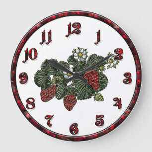 Grande Horloge Ronde Fraise