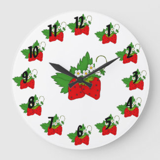 Grande Horloge Ronde Fraises