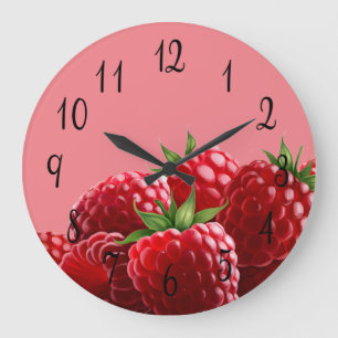 Grande Horloge Ronde Framboise