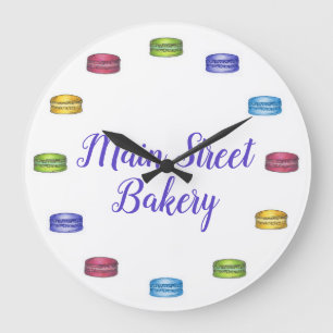 Grande Horloge Ronde Français Boulangerie Macaron Cookies Pâtisserie Pe