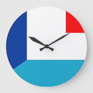 Grande Horloge Ronde france luxembourg drapeau pays demi symbole