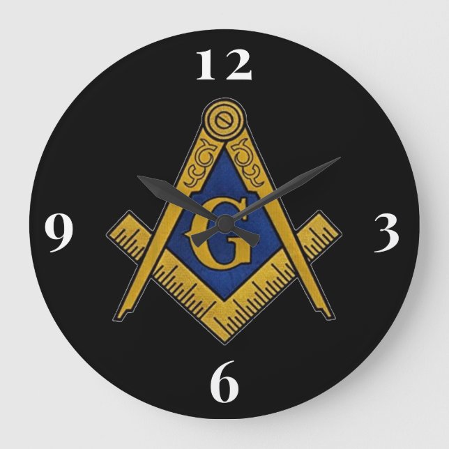 Grande Horloge Ronde Freemason Masonic Lodge Masonry (Recto)