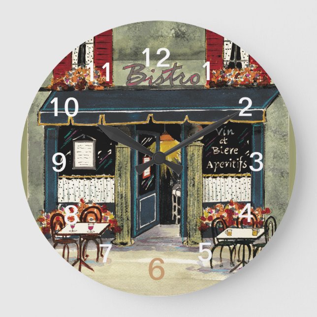 Grande Horloge Ronde French Bistro wall clock (Recto)