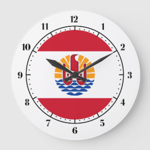 Grande Horloge Ronde French Polynesian flag clocks