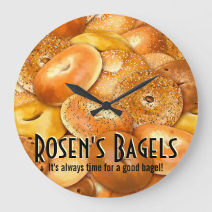 Grande Horloge Ronde Fresh Bagels.Deli.Bagel Shop.Baker.Custom