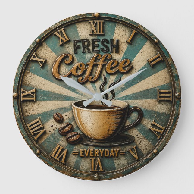 Grande Horloge Ronde Fresh Coffee Everyday (Recto)