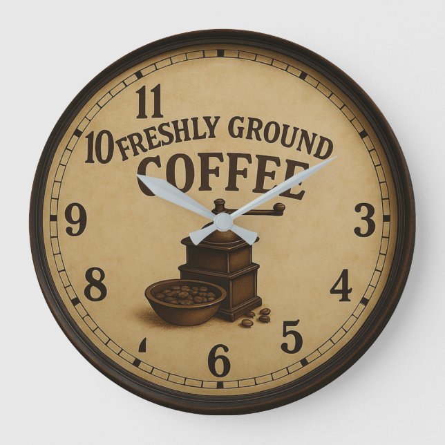 Grande Horloge Ronde Fresh ground coffee rustic café (Recto)