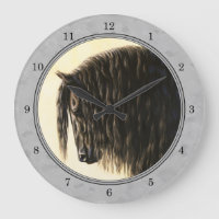 Friesian Draft Horse Silver Grey