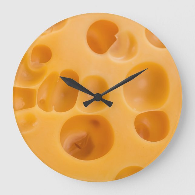 Grande Horloge Ronde Fromage isolé, belle conception (Recto)