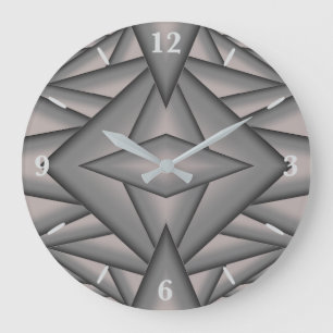 Grande Horloge Ronde Frozen In Time Art Abstrait