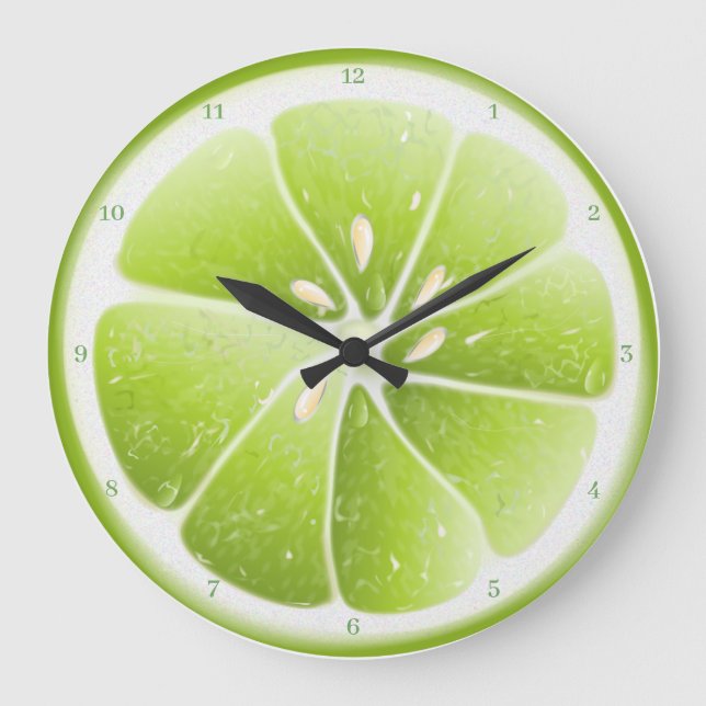 Grande Horloge Ronde Fruit Citrus de chaux (Recto)