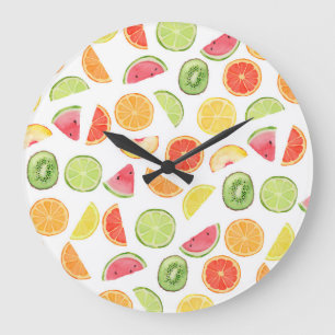 Grande Horloge Ronde Fruit du Colorful