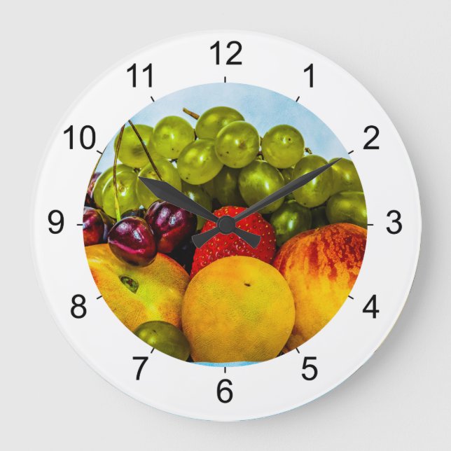 Grande Horloge Ronde Fruits d'été (Recto)
