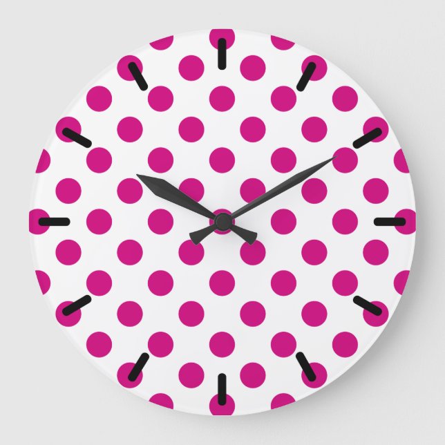 Grande Horloge Ronde Fuchsia polka (Recto)