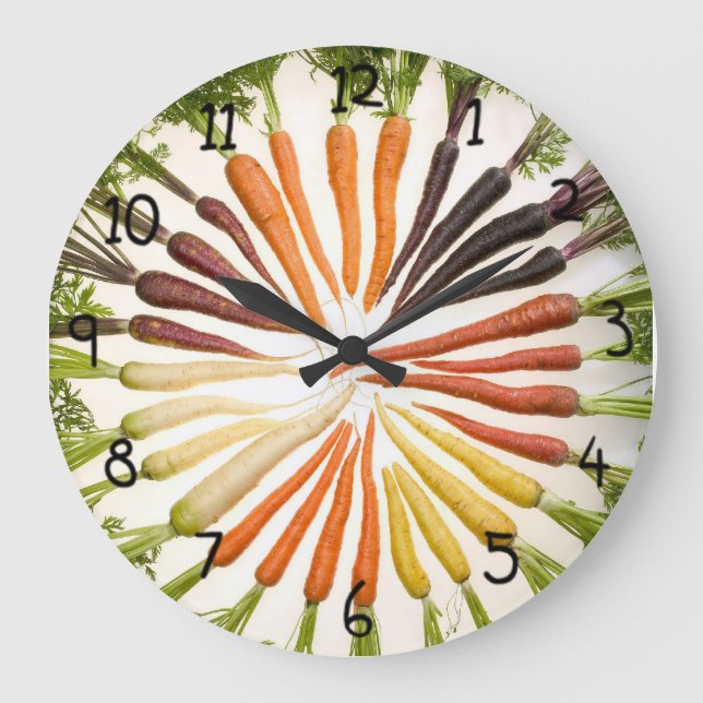Grande Horloge Ronde Fun Colorful Carrots (Recto)