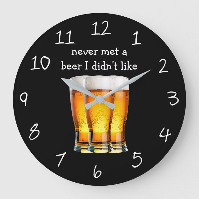 Grande Horloge Ronde Funny Beer Themed (Recto)
