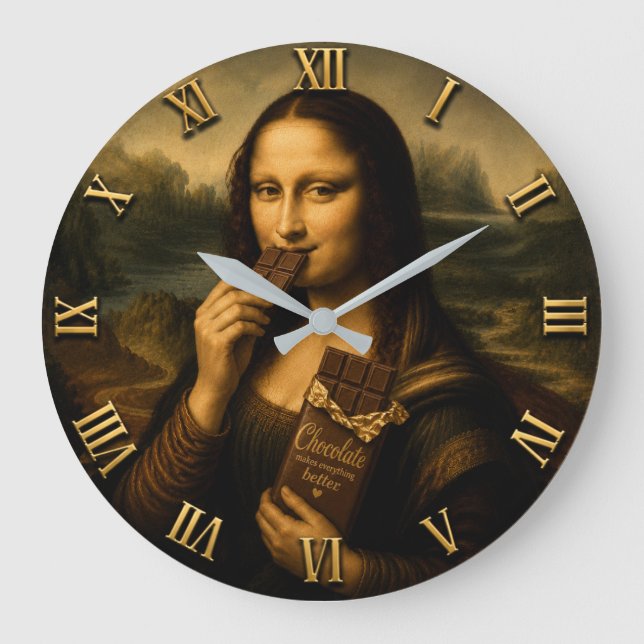 Grande Horloge Ronde Funny Chocolate Mona Lisa (Recto)