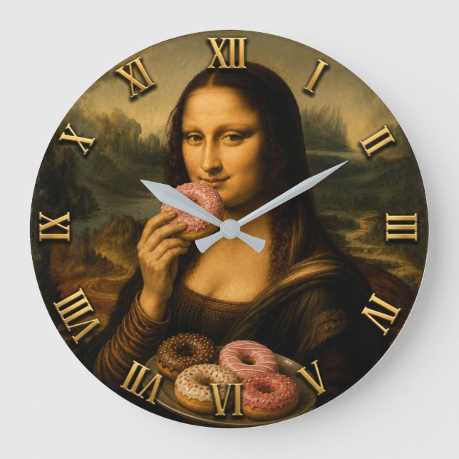 Grande Horloge Ronde Funny Donut Mona Lisa (Recto)