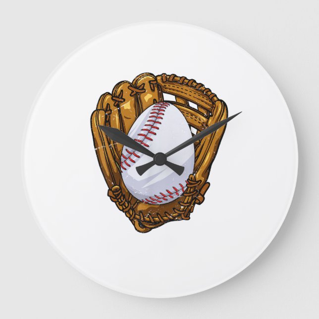 Grande Horloge Ronde Funny Easter Egg Baseball Egg Hunting Easter Day M (Recto)