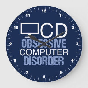 Grande Horloge Ronde Funny Geek informatique