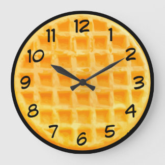 Grande Horloge Ronde Funny Kitchen Gaufle