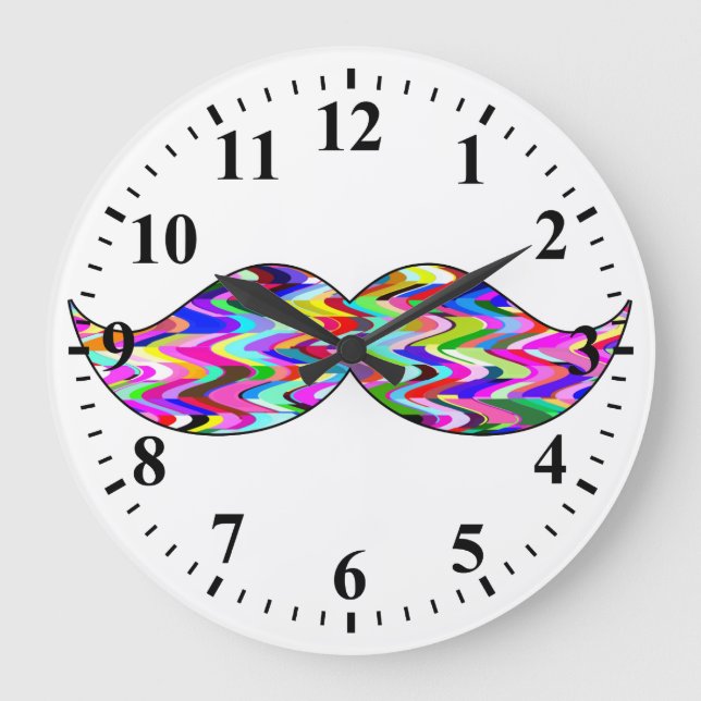 Grande Horloge Ronde Funny Mustache (Recto)