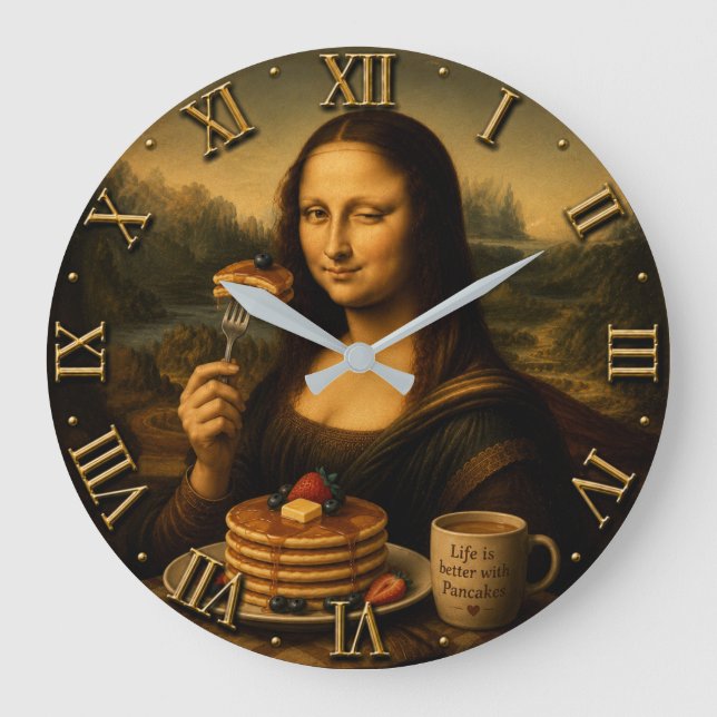 Grande Horloge Ronde Funny Pancake Mona Lisa (Recto)