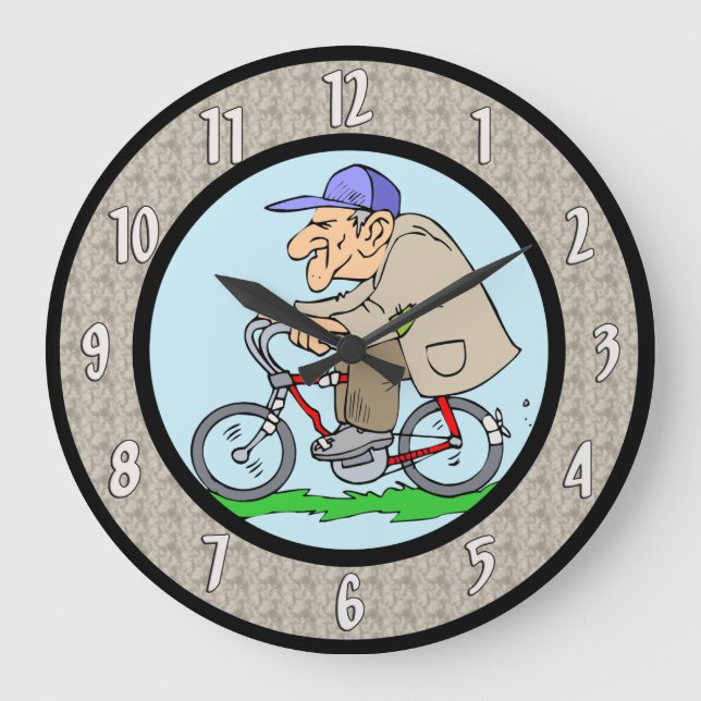 Grande Horloge Ronde Funny Retirement Wall Clock (Recto)