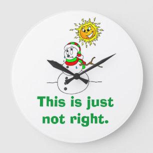Grande Horloge Ronde Funny Snowman Hummor