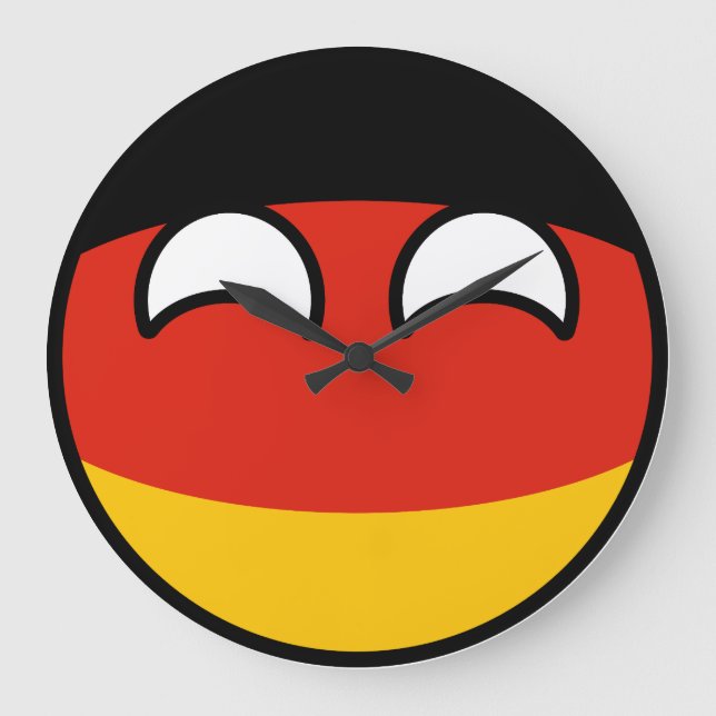 Grande Horloge Ronde Funny Trending Geeky Allemagne Camptryball (Recto)