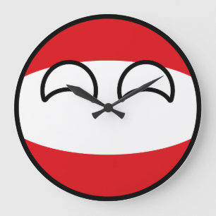 Grande Horloge Ronde Funny Trending Geeky Austria Countryball