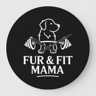 Grande Horloge Ronde Fur Real – Meilleur Papa Chien du Monde Retriever