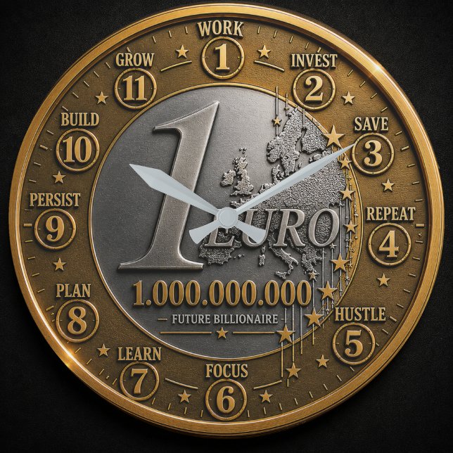 Grande Horloge Ronde Future Billionaire Euro Coin  (Créateur téléchargé)
