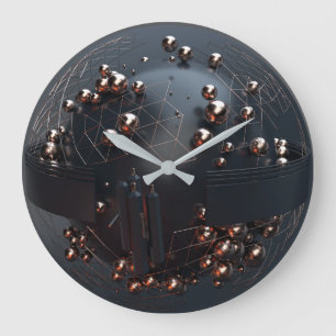 Grande Horloge Ronde futuriste moderne