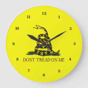 Grande Horloge Ronde Gadsden Flag Dont Tread on Me