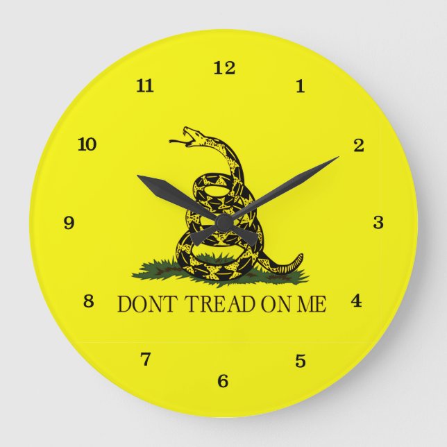 Grande Horloge Ronde Gadsden Flag Dont Tread on Me (Recto)