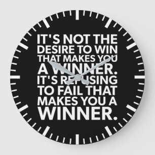 Grande Horloge Ronde Gagnant - Refus D'Échec - Exercice Motivationnel