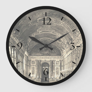 Grande Horloge Ronde Galerie de miroirs du château de Versailles vintag