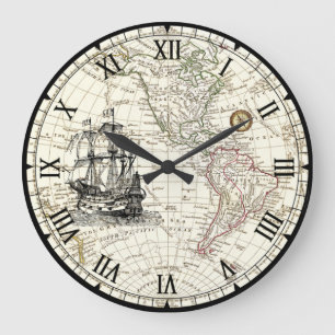Grande Horloge Ronde Galleon Sailing Ship 1789
