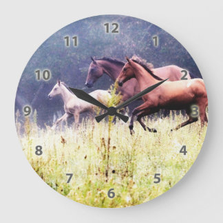 Grande Horloge Ronde Galoping Horses Photographie