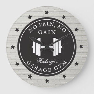 Grande Horloge Ronde Garage Accueil Salle De Fitness Fitness Barbell No