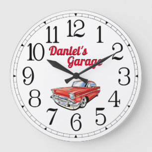 Grande Horloge Ronde Garage classique de Daniel