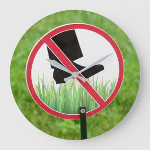 Grande Horloge Ronde Garde du signe d'herbe