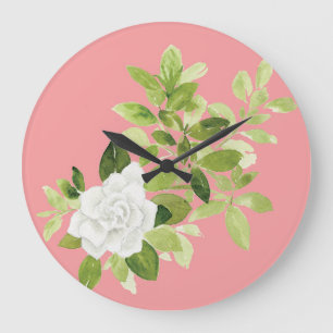 Grande Horloge Ronde Gardenia cape jasmine floral watercolor