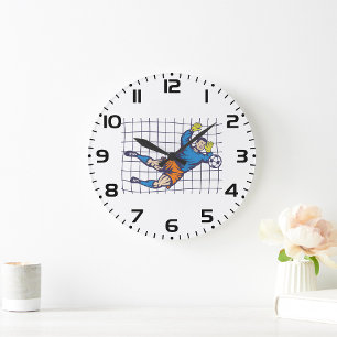 Grande Horloge Ronde Gardien de but de football en plongée