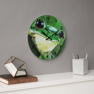 Grande Horloge Ronde Gardien de la peinture de l'eau par Alfred Fox