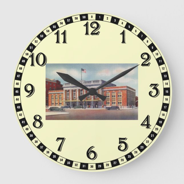 Grande Horloge Ronde Gare d'Atlantic City PRSL 1936 (Recto)