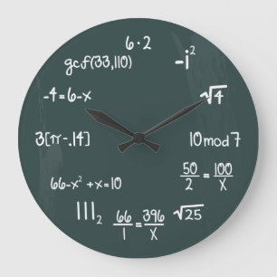 Grande Horloge Ronde Geek drôle de génie de maths