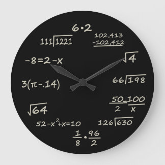 Grande Horloge Ronde Geek mathématique